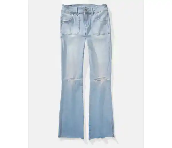 Pantalón Jean Kick Boot Azul Talla 8 Regular American Eagle