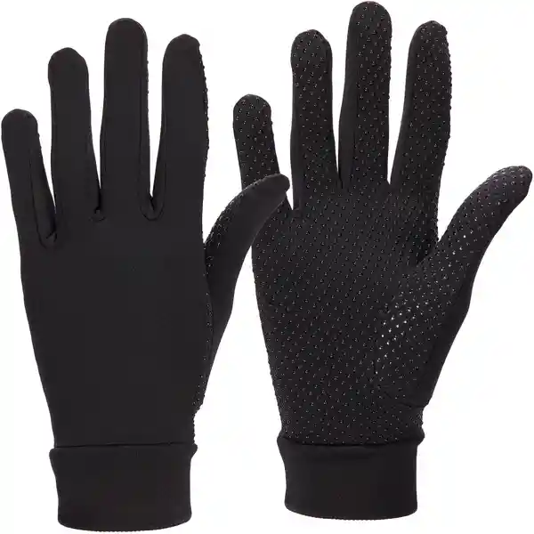 Fouganza Guantes Equitación 140 Mujer Negro /3XL