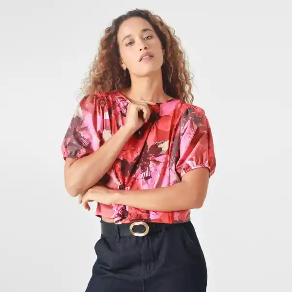 Camiseta Cuello Redondo Manga Corta Multicolor Talla S 716673