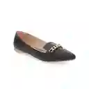 Zapatos Baleta Punta Missy Negra Talla 34 Mercedes Campuzano