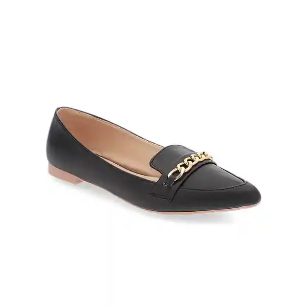 Zapatos Baleta Punta Missy Negra Talla 34 Mercedes Campuzano