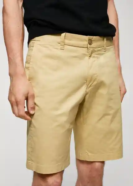 Bermuda Gracia Ocre Talla 36 Hombre Mango