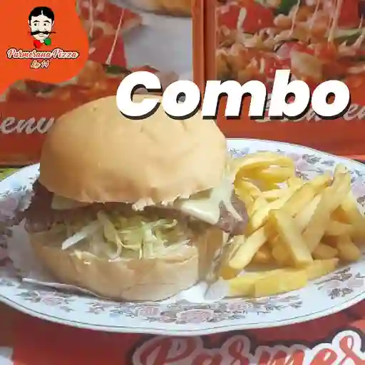 Combo Hamburguesa 1 Porción de Papas 1 Gaseosa Personal