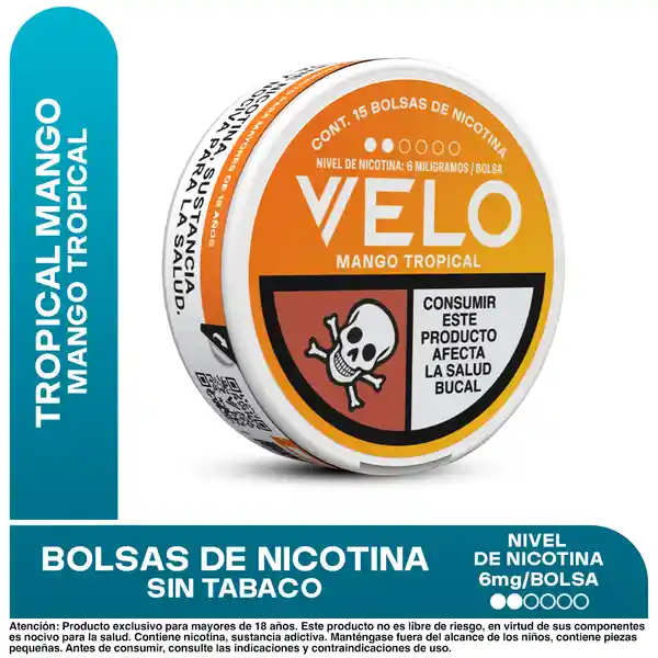 Velo mango tropical 6mg.