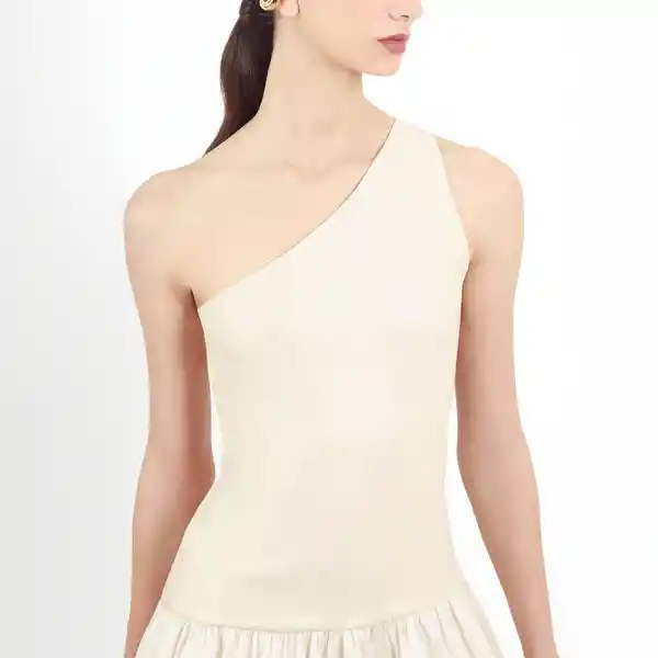 Vestido Globo Manga Sisa Beige Talla M 574013