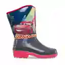 Disney Botas de Lluvia Cars Majid Para Niño Gris y Rojo T. 31