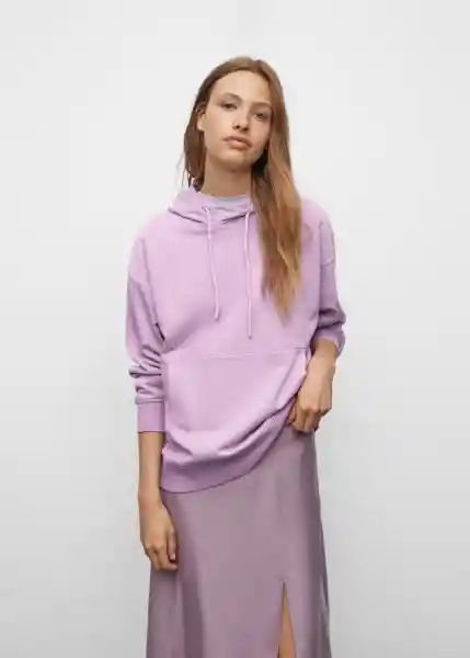 Buzo Sudadera Pocket Malva Talla 19 Teen Niñas Mango