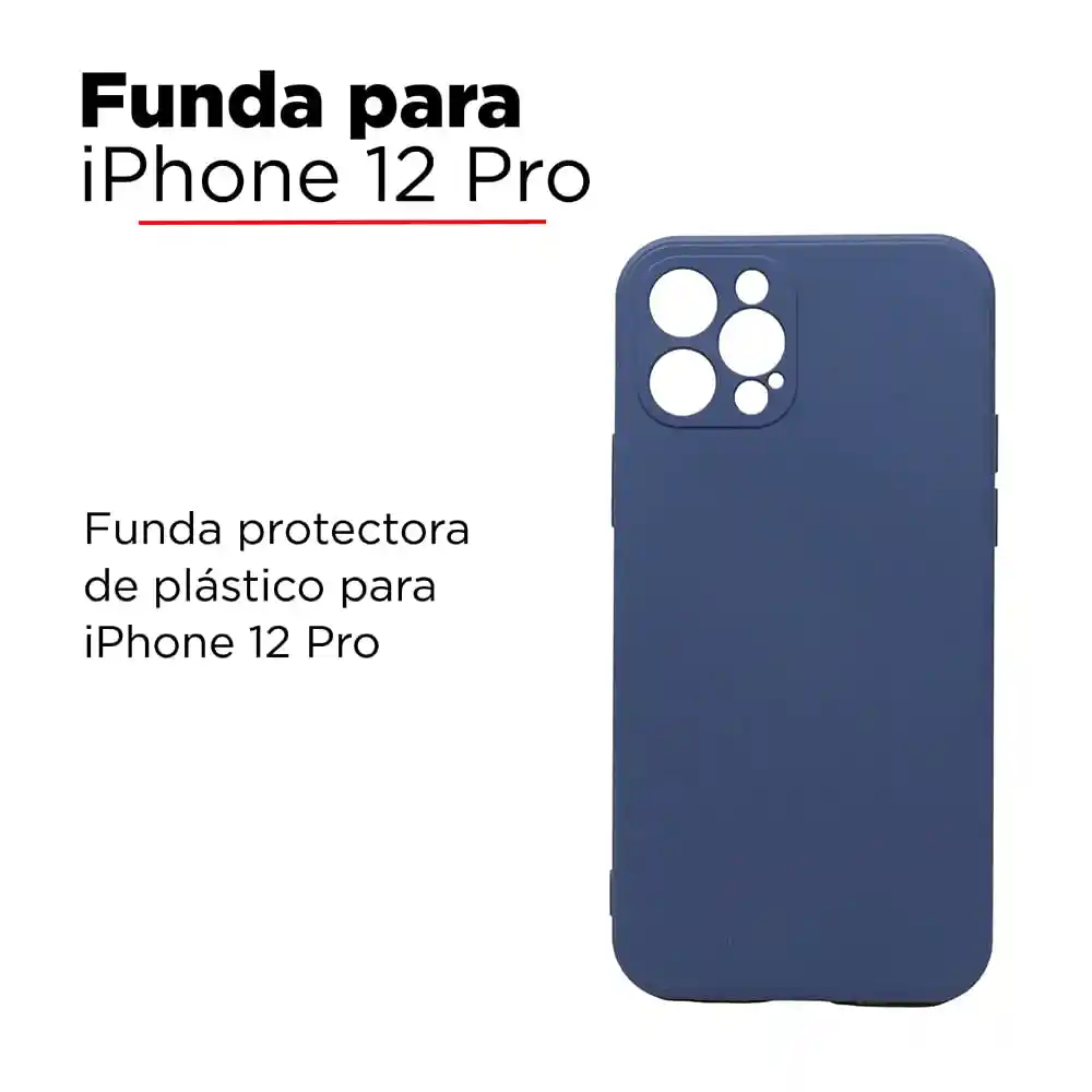 iPhone Miniso Case Para Celular12 Pro Tpu Azul Oscuro