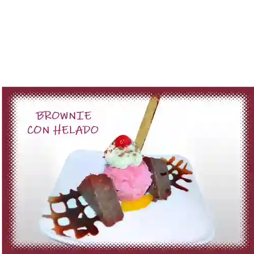 Brownie con Helado