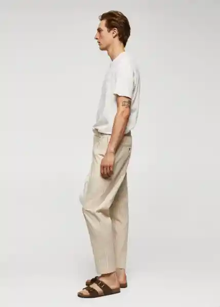 Pantalón Scalea Beige Talla 42 Hombre Mango