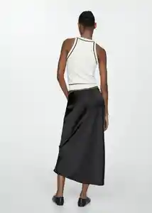 Falda Mia Negro Talla M Mujer Mango