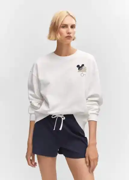 Sudadera Pijama Dino Blanco Talla M Mujer Mango