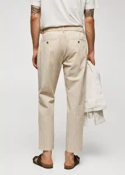 Pantalón Scalea Beige Talla 42 Hombre Mango