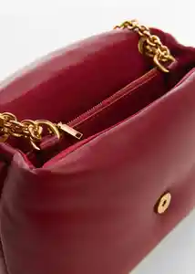 Bolso G Falco Burdeos Mujer Mango
