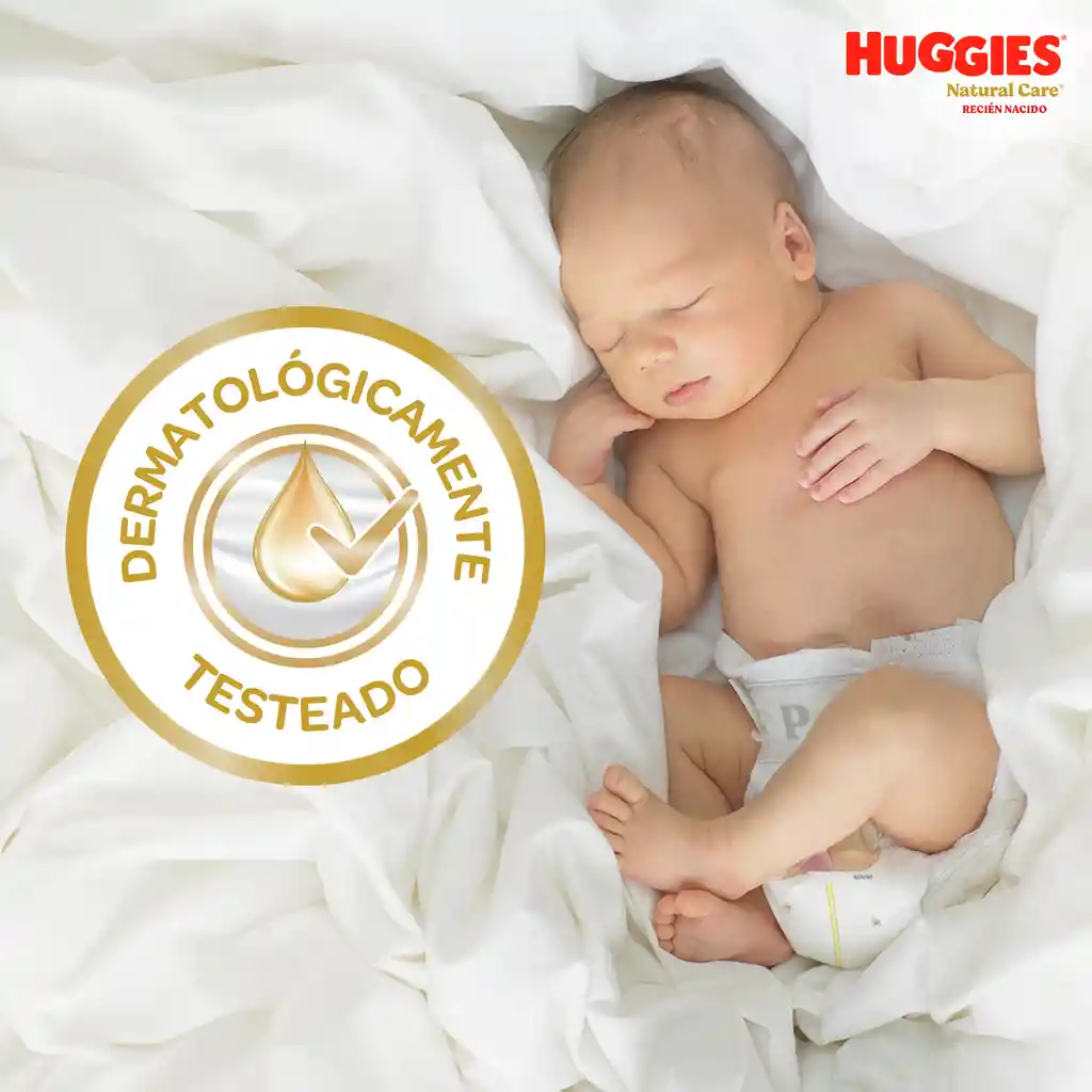 Pañal Huggies Natural Care Etapa 1/Recién Nacido 40 Und