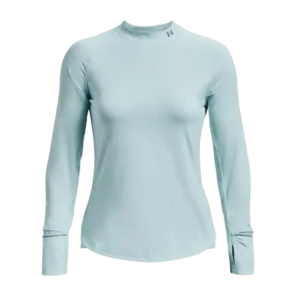 Under Armour Camiseta Outrun The Cold ls Azul Mujer Talla MD