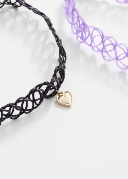 Pack Collar Cheart Lila Talla 99 Niñas Mango