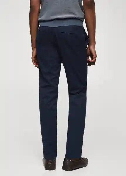 Pantalón Borne Navy Talla 38 Hombre Mango