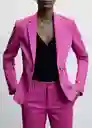 Blazer Americana Macaroni Morado Talla 40 Mujer Mango