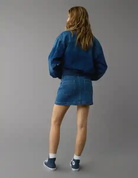 Falda Mujer Azul Talla 4 5101086 American Eagle