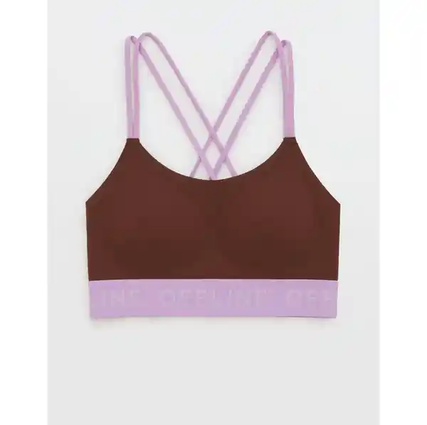 Top Deportivo Aerie Borgoña Talla MEDIUM American Eagle