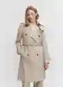 Gabardina Trench Polana Piedra Talla S Mujer Mango