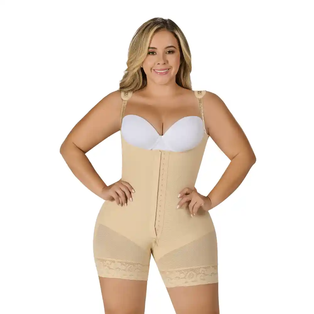Faja Corta Myd Espalda Semicubierta Beige 3xl F0068