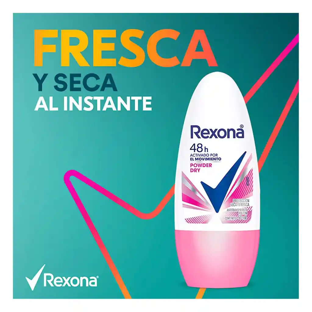 Rexona Antitranspirante Powder Dry en Roll On