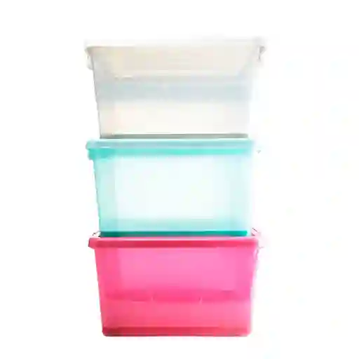 Caja Organizadora Rueda Transparente Colores