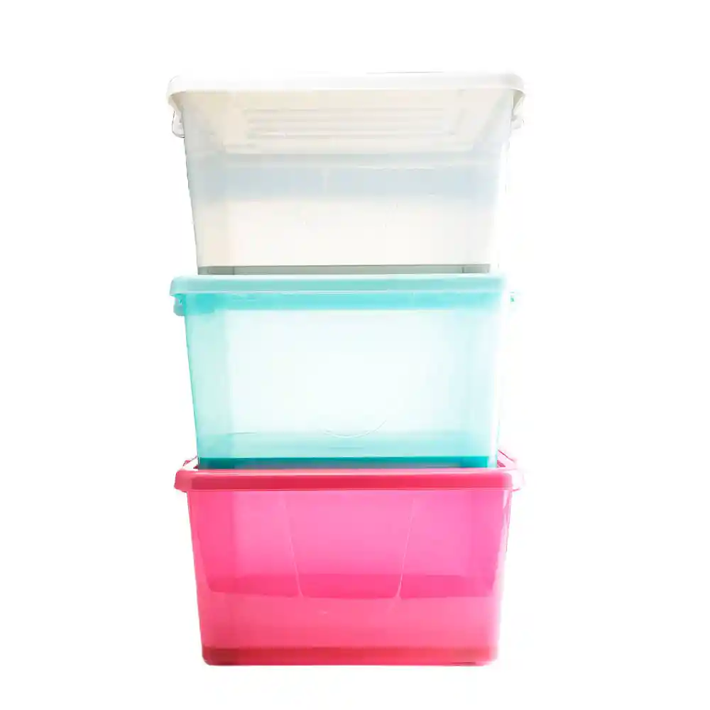 Caja Organizadora Rueda Transparente Colores