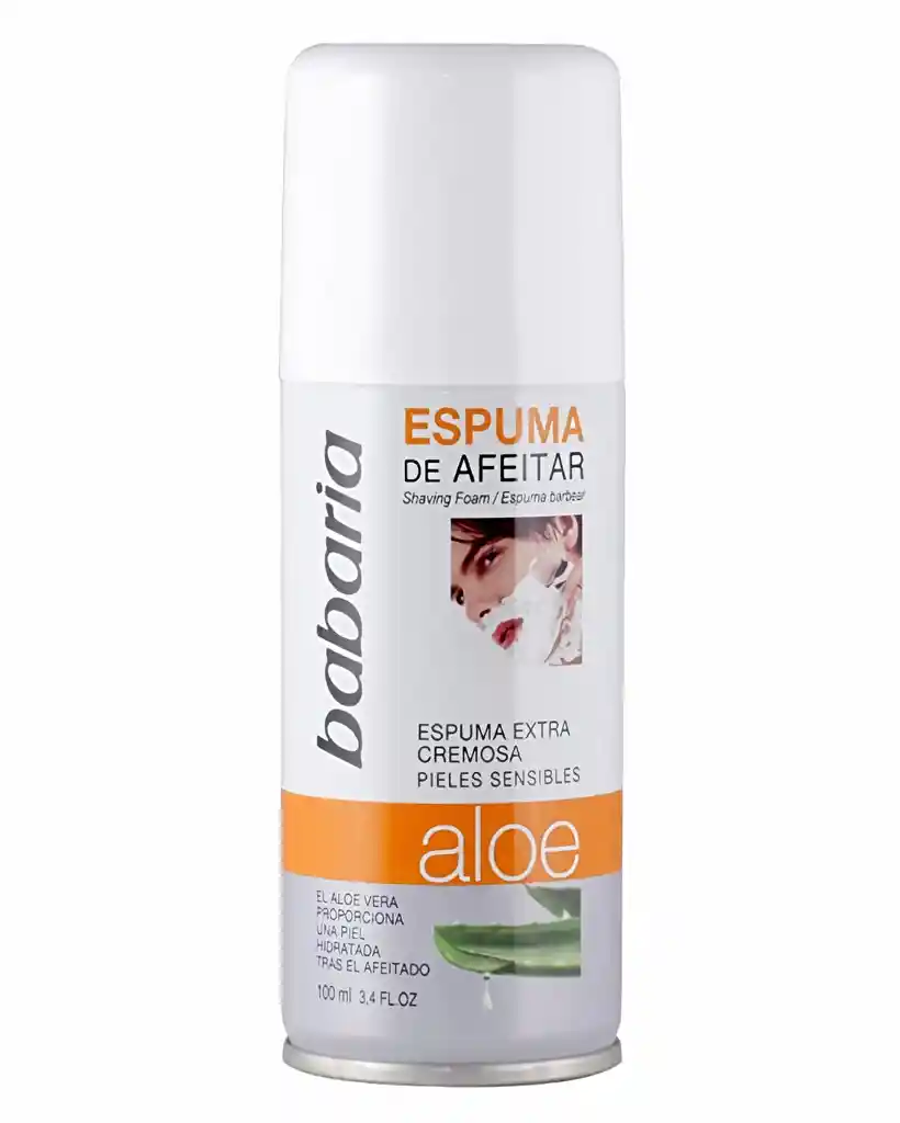 Babaria Espuma de Afeitar Extra Cremosa Pieles Sensibles Aloe