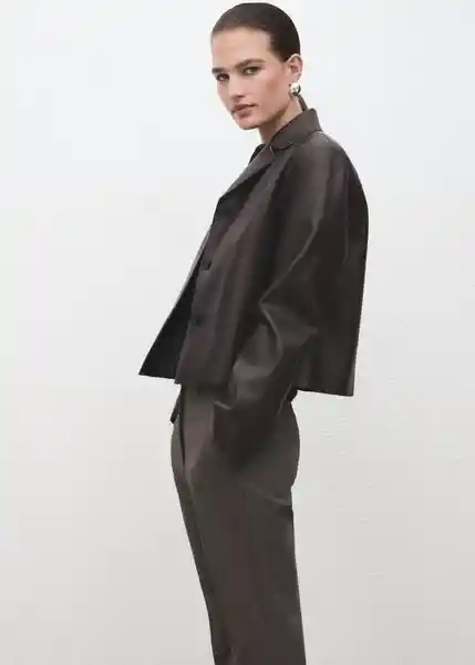 Pantalón Emma Gris Talla 44 Mujer Mango