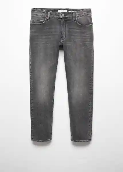 Jean Tom Tejano Gris Oscuro Talla 38 Hombre Mango