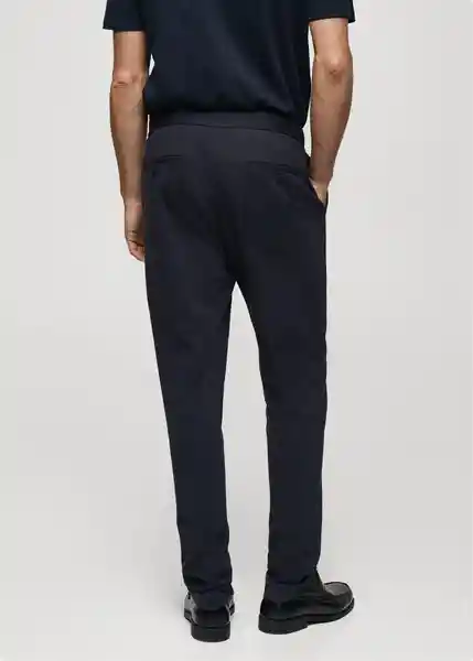 Pantalón Zurich Navy Talla 40 Hombre Mango