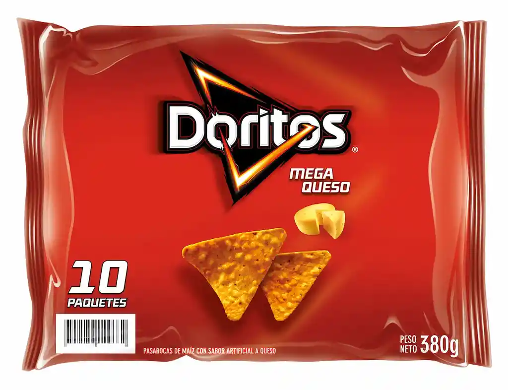 Doritos Chips Mega Queso x 10 Unidades