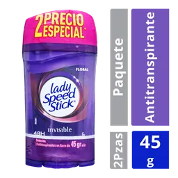 Lady Speed Stick Desodorante Mujer Barra Invisible Floral 45 g