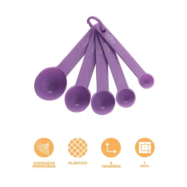 Juego de Cucharas Medidoras Serie Mis Pastelitos Morado Miniso