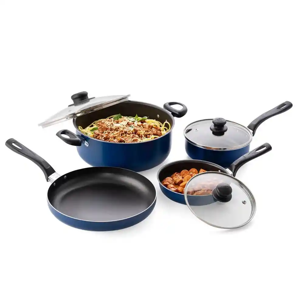 Bateria Universal Aluminio Mass Color 7 Piezas 1 Azul