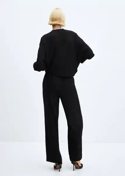 Pantalón Bubble-A Mujer Negro Talla L Mango