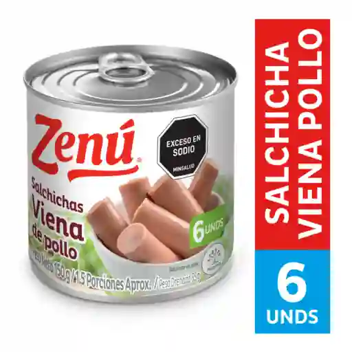 Zenú Salchicha Viena Pollo Pack 3