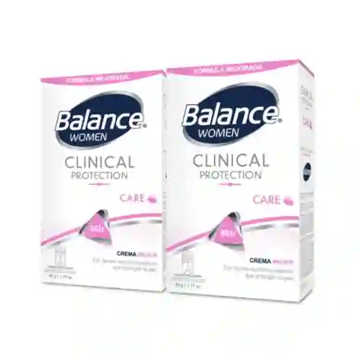Desodorante Balance Crema Clinical Care Mujer 2x50gr 