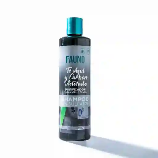 FAUNO Shampoo Cabello Graso Té Azul y Carbón Activado