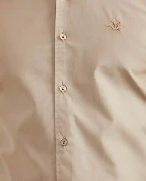 Camiseta Spread Neck Masculino Crudo Beige Claro T. XL Chevignon