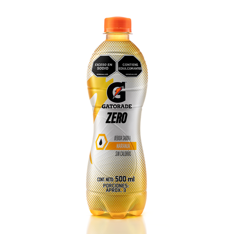 Bebida GATORADE Sin Azucar sabor a Naranja 500 ml