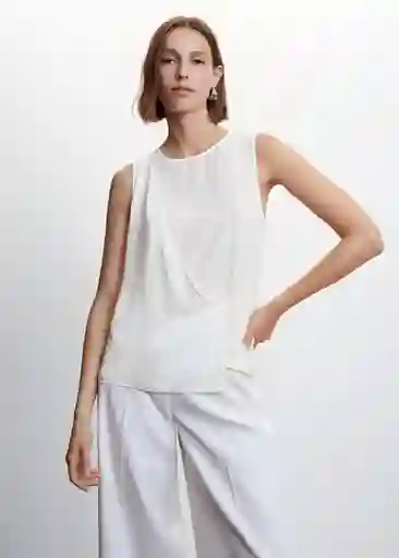 Blusa Maracuyá Blanco Talla S Mujer Mango