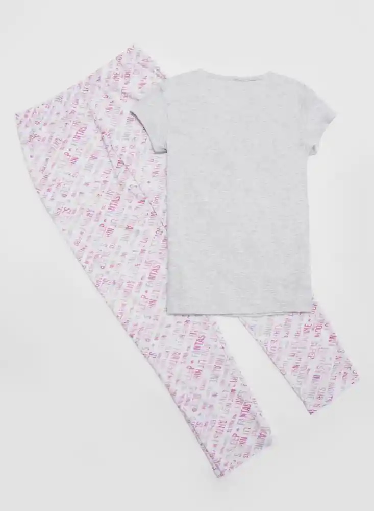 Pijama Csta Manga Corta Plon L 12 - Gris