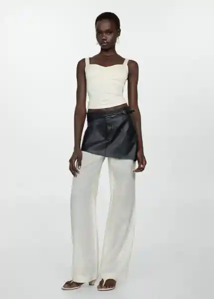 Top Rayo Crudo Talla M Mujer Mango