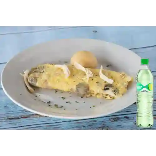 Combo Omelette con Pollo + Agua Lima Limon Brisa