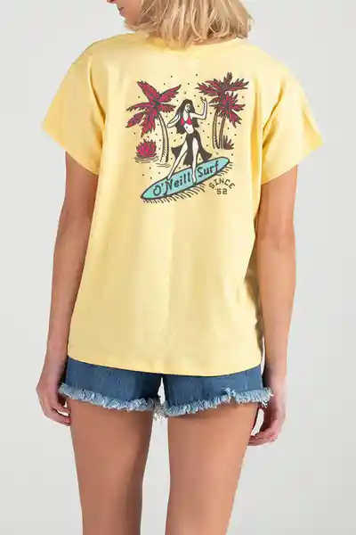 ONeill Camiseta Oversized Classic Girl Amarillo Talla XS