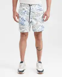 Short Sailor Palms Swimwear Gris Laurel Medio Talla M Chevignon